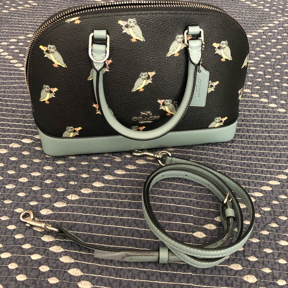 NWT Coach Party Owl Mini Sierra Satchel